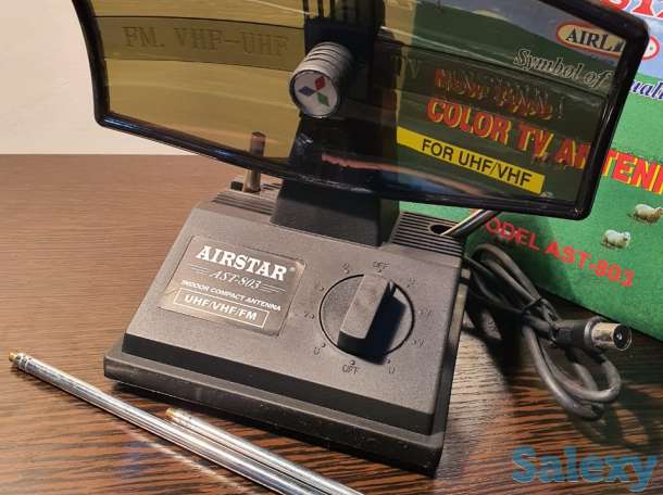 Комнатная антенна для цифрового ТВ с подстройкой Оригинал UHF, VHF, фотография 1