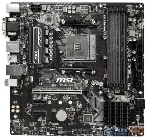 Материнская плата msi b450m pro-vdh max, фотография 1