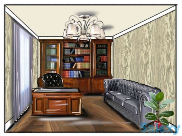 Интерьерный скетчинг с нуля курсы рисования, фотография 3