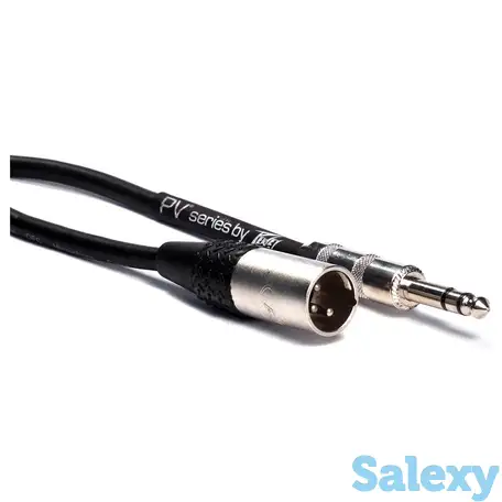 Интерфейсный кабель jack-xlr(m) 6 м peavey pv 20' trs to male xlr, фотография 1