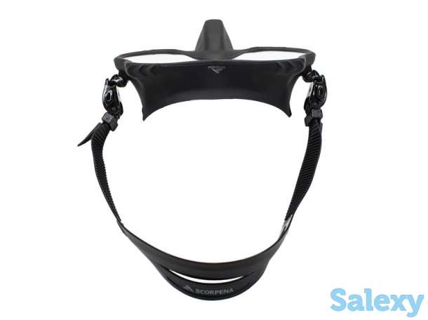 Маска подводная scorpena f безрамочная (черный силикон), фотография 3