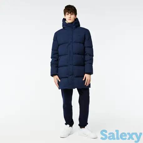 Мужская утеплённая куртка lacoste с капюшоном, фотография 1