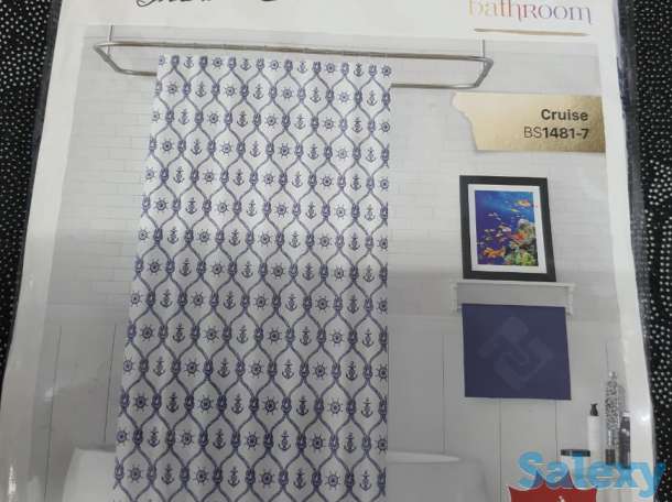 Шторка для ванной и душа, Турция, c якорем, фотография 1