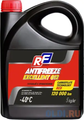 17359n ruseff антифриз antifreeze excellent g12 40 (5кг), фотография 1