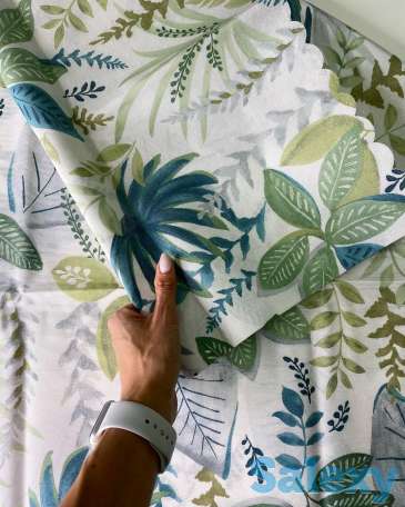 Очаровательная Итальянская скатерть Эдера с зеленью, фотография 2