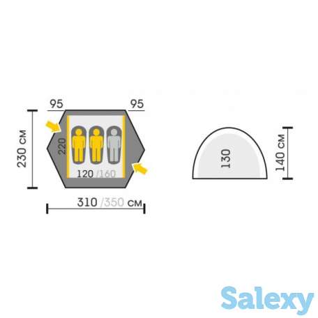 Палатка talberg marel 3 зеленая, фотография 2