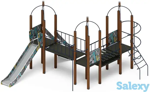 Навина (техно-голубой) - дик 2.09.06-01 - игровой комплекс h=1500, фотография 1