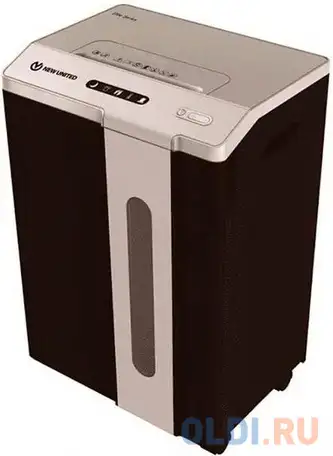 Шредер new united etalon et-15m серый (секр.p-5)/перекрестный/15лист./25.6лтр./скрепки/скобы/пл.карт, фотография 1