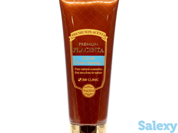 Пенка для умывания 3w clinic premium placenta clear foam cleansing, фотография 1