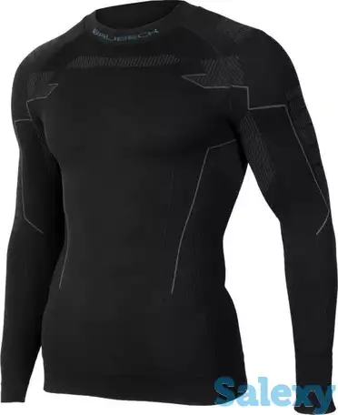 Термокофта brubeck men thermo nilit heat black, фотография 14