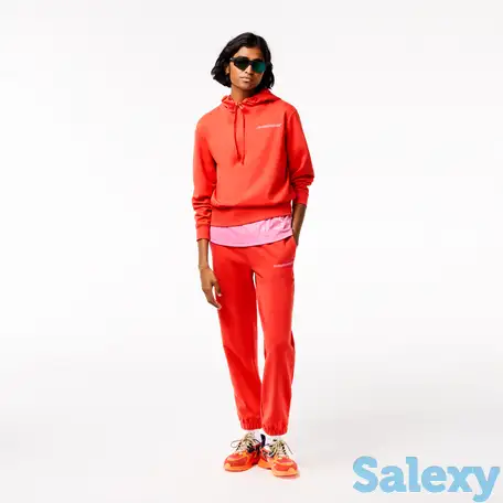 Женская худи lacoste loose fit с контрастным логотипом, фотография 1