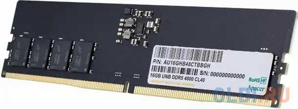Apacer  ddr5  16gb  4800mhz dimm (pc5-38400) cl40 1.1v, фотография 1