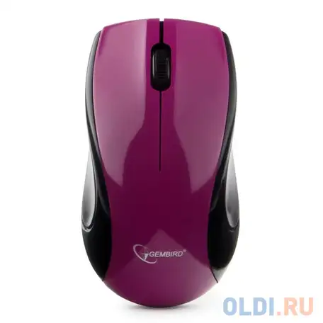Мышь беспров. gembird musw-320-p, 2.4ггц, фиолетовый, 3кн, 1000dpi, блистер, фотография 1
