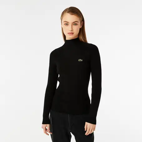 Женский свитер-водолазка lacoste с длинным рукавом, фотография 1