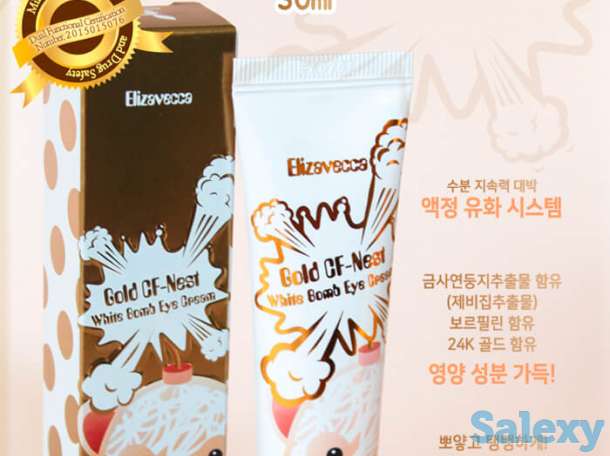 Крем для век elizavecca gold cf-nest white bomb eye cream, фотография 2