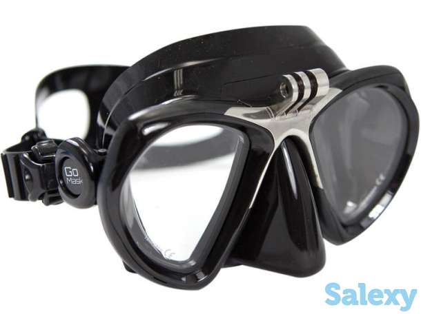 Маска подводная marlin ready (черный силикон) с креплением под gopro black, фотография 6