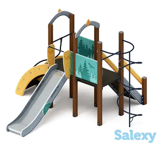 Играйте с нами (тайга) - дик 2.01.1.02-03 - игровой комплекс h=1200, фотография 1