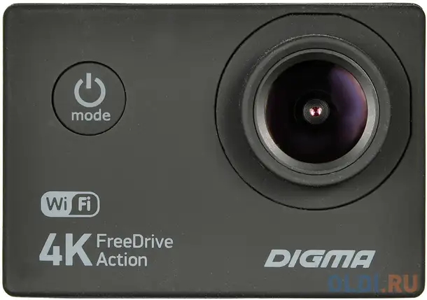Видеорегистратор digma freedrive action 4k wifi черный 8mpix 2160x3840 2160p 140гр., фотография 1