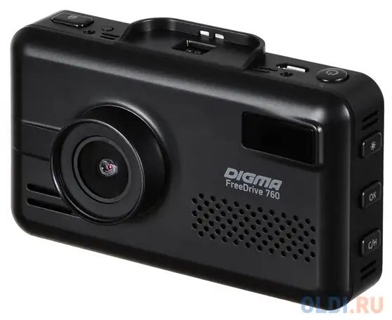 Видеорегистратор с радар-детектором digma freedrive 760 gps черный, фотография 1