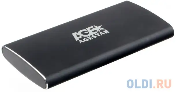 Agestar 3ubms2 (black) usb 3.0 внешний корпус msata, алюминий, черный, фотография 1