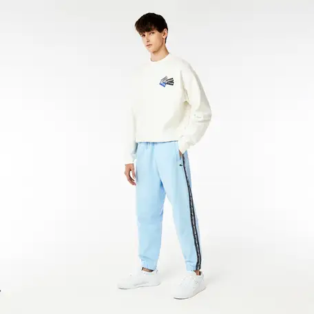Спортивные брюки-джоггеры lacoste в полоску с логотипом, фотография 1