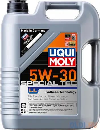 Нс-синтетическое моторное масло liquimoly special tec ll 5w30 5 л 8055, фотография 1