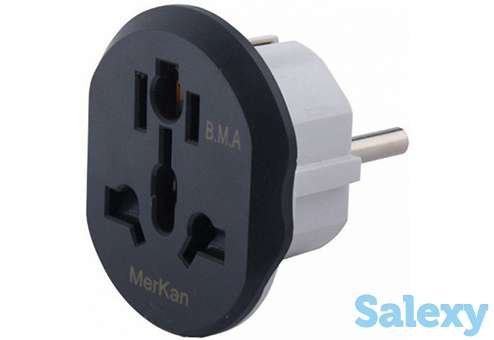 Универсальный сетевой переходник merkan 16а. серый, фотография 1