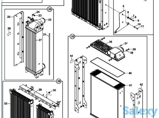 Радиатор масляный на экскаватор-погрузчик Hidromek 102B, 102S., фотография 1