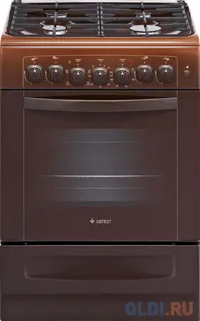 Комбинированная плита gefest пгэ 6102-02 0001 коричневый, фотография 1