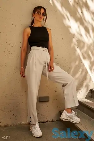 Зауженые брюки balloon со стрелками, фотография 3