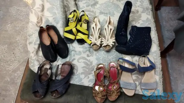 РАЗОМ СРОЧНО Б/У свадебное платье, платья, куртки, кожаная обувь, сумки, накидка с мехом, фотография 1