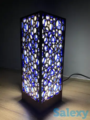 Голубой Интерьерный светильник-ночник, фотография 6