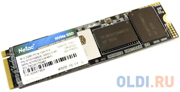Ssd накопитель netac n950e pro 500 gb pci-e 3.0 x4, фотография 1