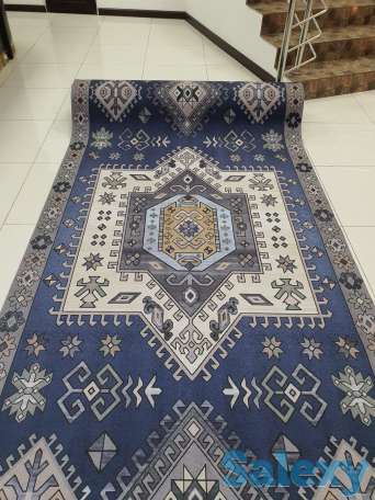 Коврик Голубой Кечуа ковер ковровая дорожка Ширина 140 см, фотография 2