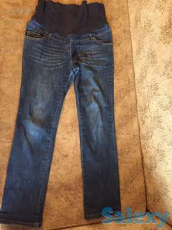 Джинсовые брюки для беременных отдам за 500тг, фотография 1