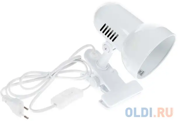 Лампа настольная camelion h-035 с01  60вт 220в белый метал., фотография 1