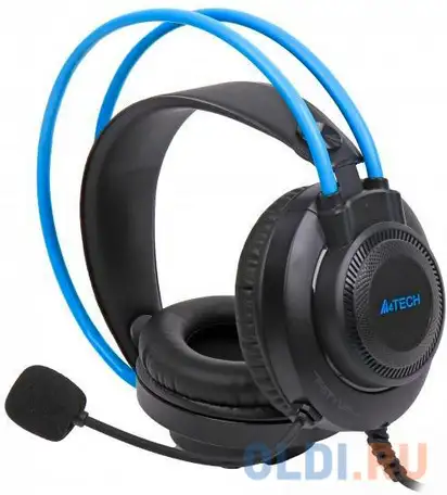 Игровая гарнитура проводная a4tech fh200u синий, фотография 1