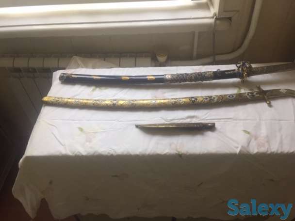 сабля казацкая, меч двуручный самурайский, сувениры, фотография 1