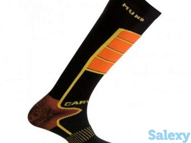 Носки mund carving черные/ оранжевые, фотография 1