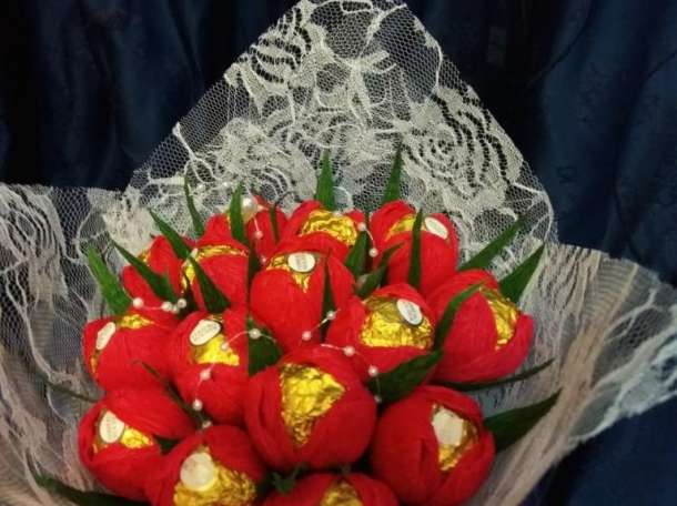 Сладкий букет из конфет, фотография 1