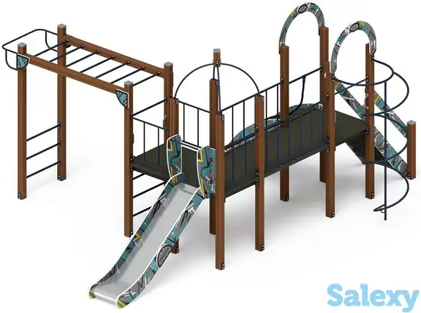 Навина (техно-голубой) - дик 2.09.05-01 - игровой комплекс h=1200, фотография 1