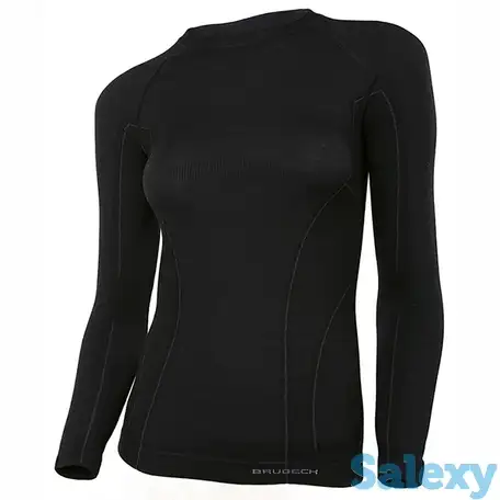 Термокофта brubeck wmn active wool black, фотография 13