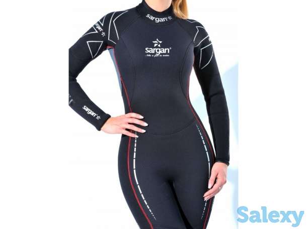 Гидрокостюм sargan nero long жен. монокостюм 3 мм красная строчка, фотография 9