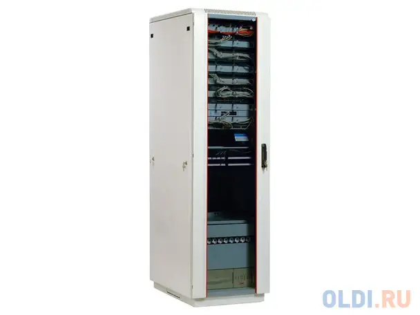 Шкаф напольный 42u цмо штк-м-42.6.8-1ааа 600x800mm дверь стекло 3 коробки, фотография 1