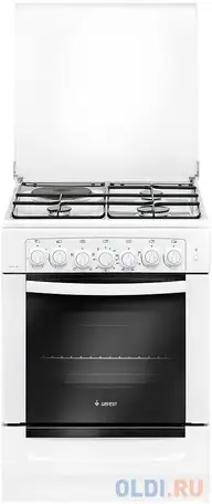 Комбинированная плита gefest 6112-02 белый, фотография 1