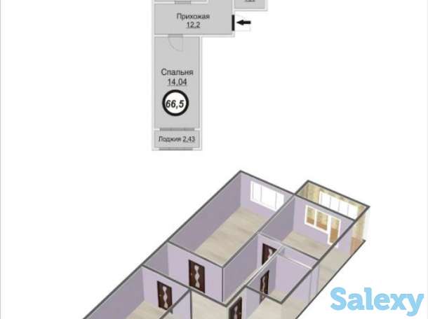 Продам 2комн.кв.в ЖК Техникум-2, с ремонтом, Коргальджинское шоссе 20б/1, фотография 10