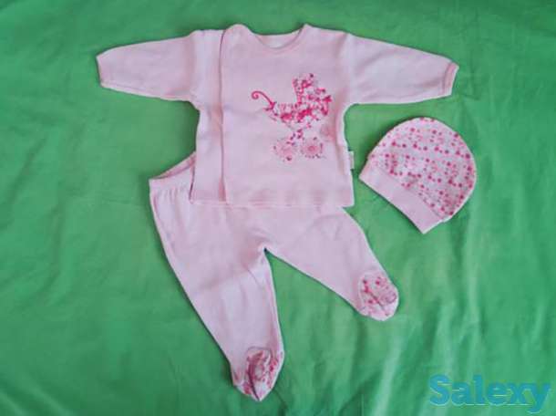 Пеленки, распашонки, кофты, футболки, ползунки, колготки, шапки, носки, фотография 1