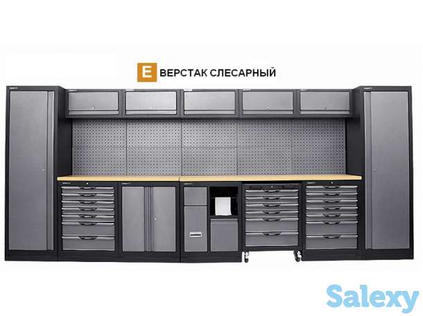 E-TYPE Верстак слесарный, общий размер: 4570×1950×500 мм., фотография 1