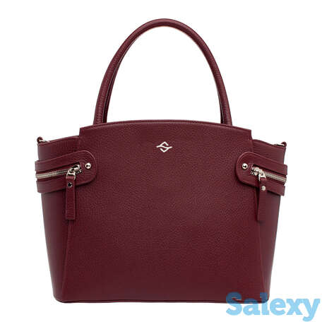 Кожаная женская сумка hacket burgundy, фотография 2