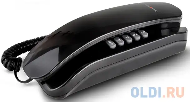 Телефон проводной texet tx-215 черный, фотография 1